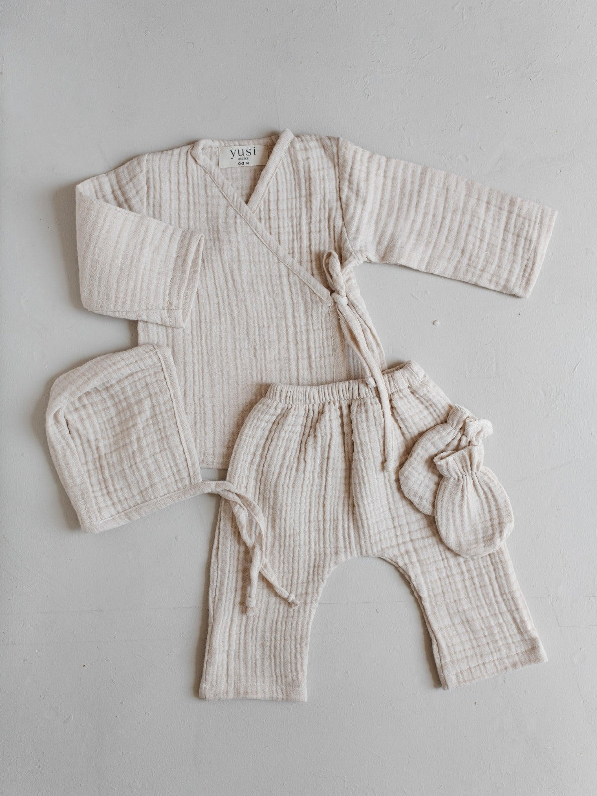 Muslin Newborn Kimono Set