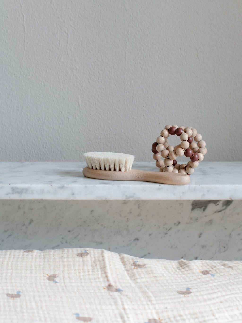 Soft Baby Hairbrush with Natural Goat Hair