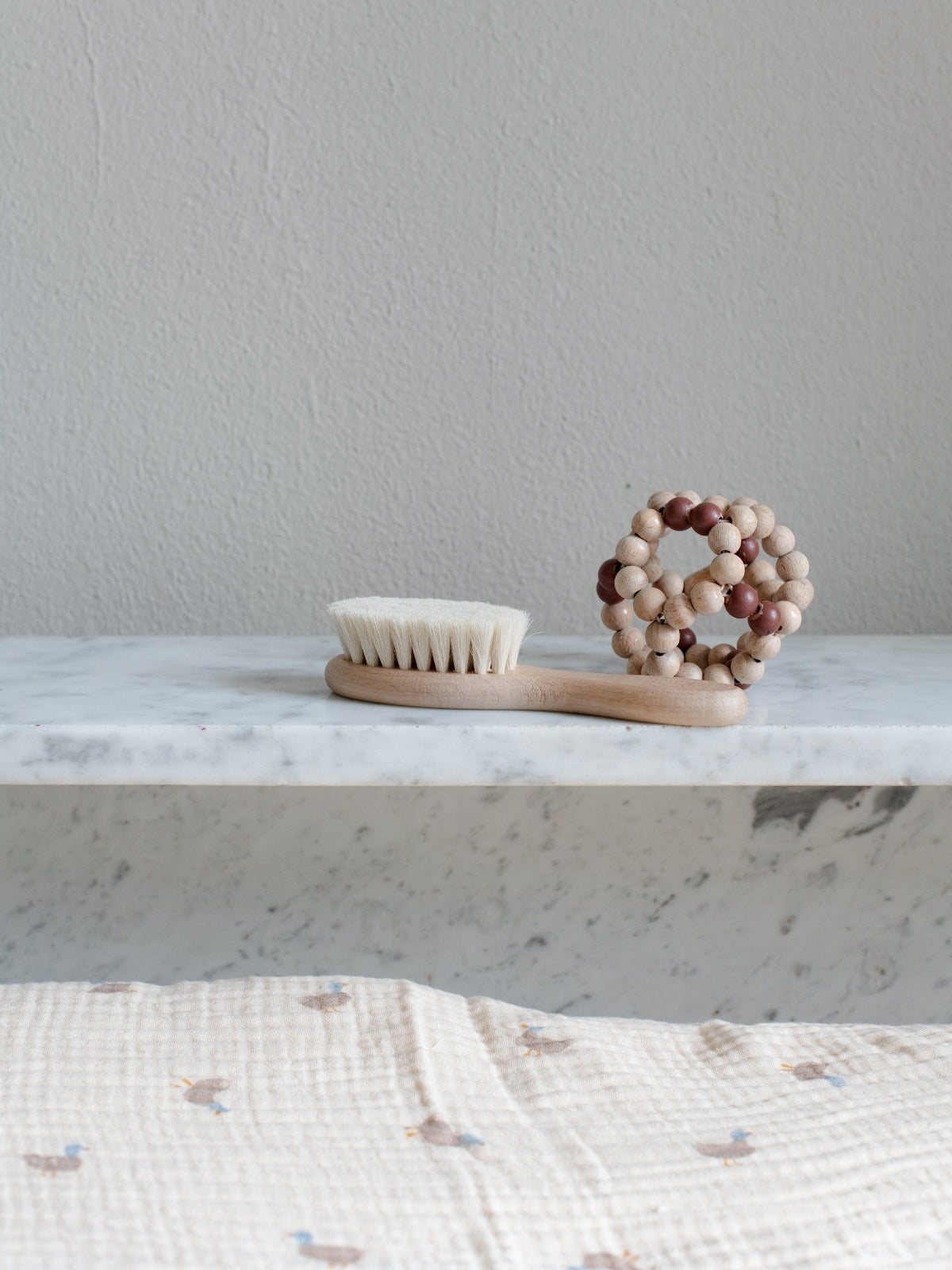 Soft Baby Hairbrush with Natural Goat Hair