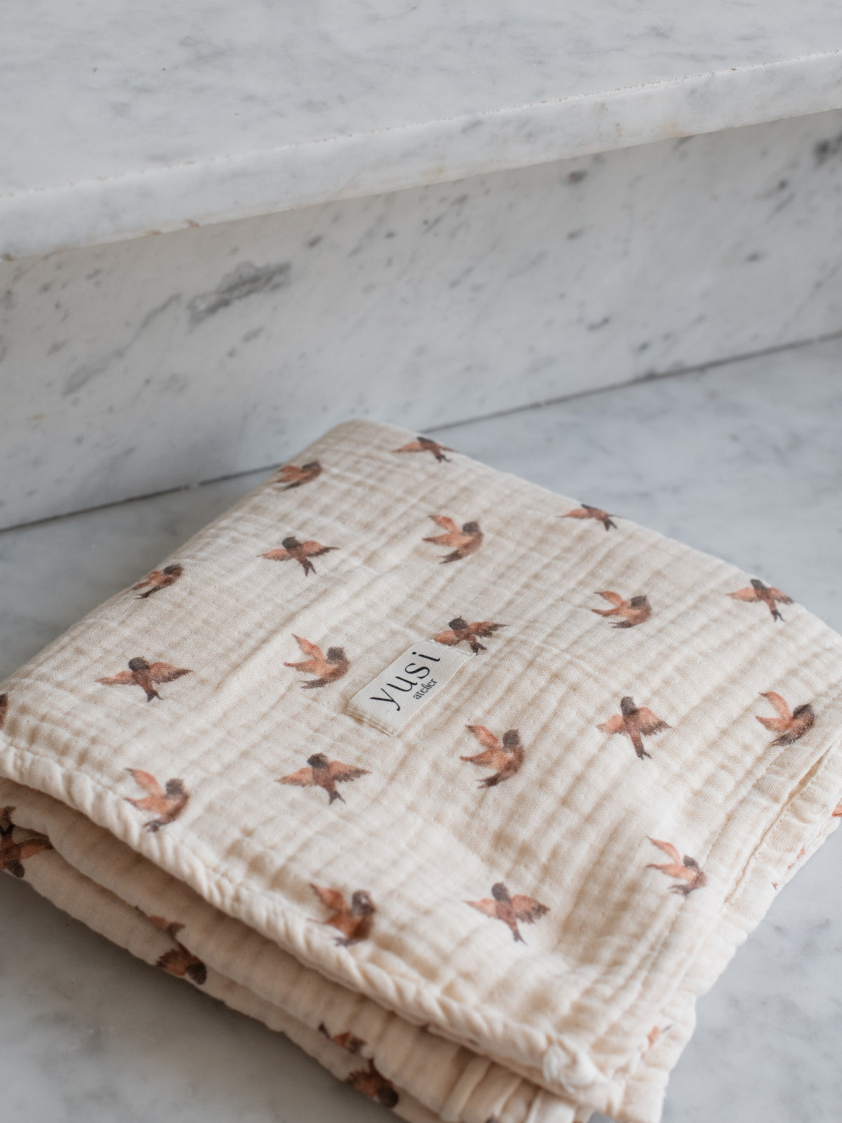 4-Layer Muslin Swaddle Tiny Birds
