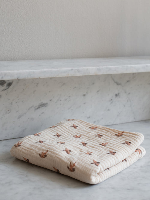 4-Layer Muslin Swaddle Tiny Birds
